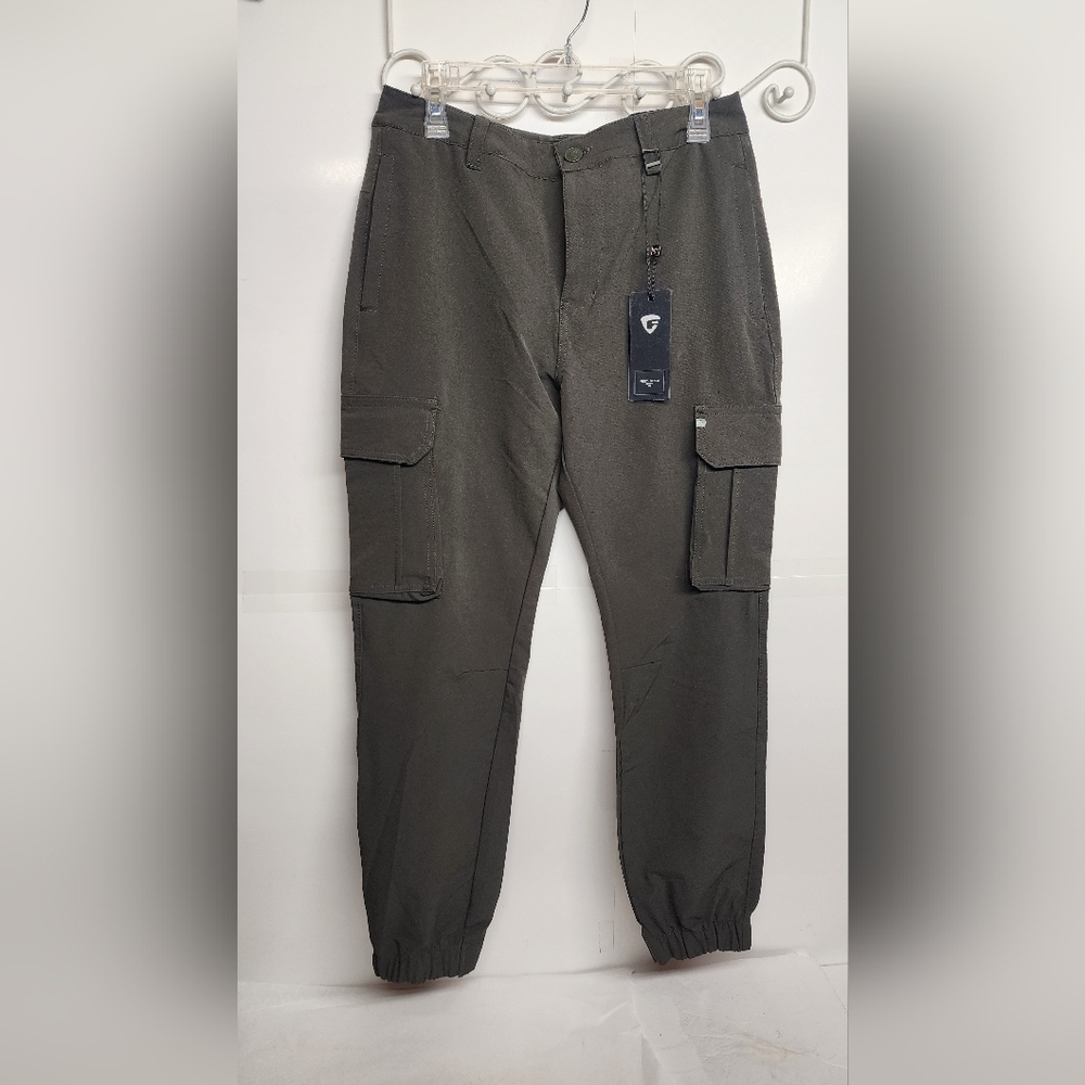 Fried Denim Dark Gray/green Sz 32/39 Cargo Jogger Pants
